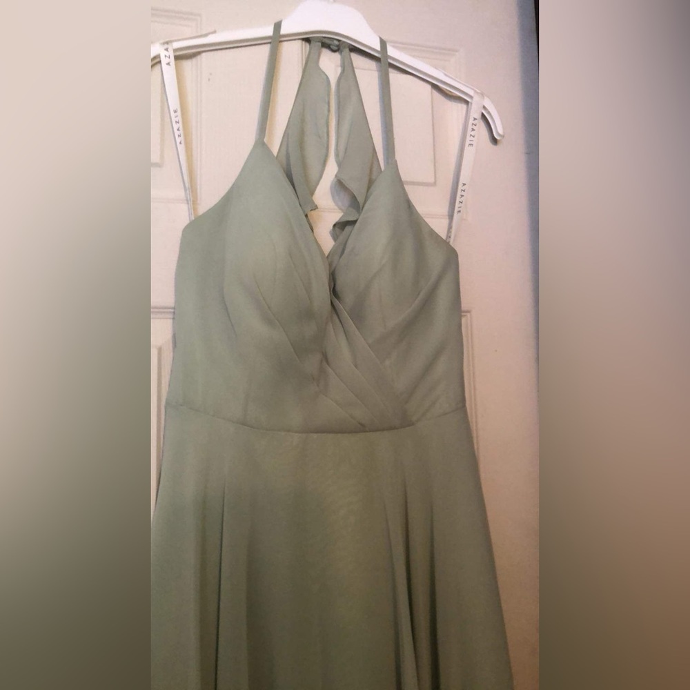 Azazie Sage Backless Halter Dress